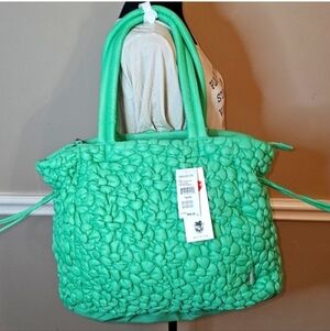 MSS $98 Wildfox Green Puff Tote Nwt